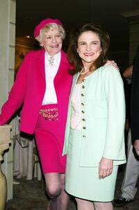 Elaine Stritch and Tovah Feldshuh at the American Theater Wing luncheon honoring Isabelle Stevenson.