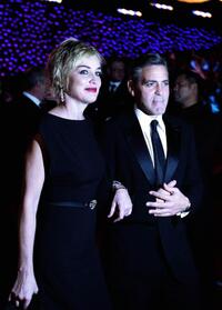 Sharon Stone and George Clooney at the opening of 4th Dubai International Film Festival.