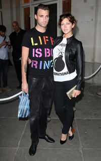 Margo Stilley and Guest at the Visa and TRAID swap launch party in London.