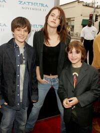 Josh Hutcherson, Kristen Stewart and Jonah Bobo at the premiere of "Zathura: A Space Adventure."