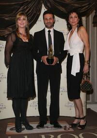 Imogen Stubbs, Khaled Hosseini and Marie Helvin at the Galaxy British Book Awards.