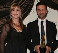 Imogen Stubbs and Khaled Hosseini at the Galaxy British Book Awards.