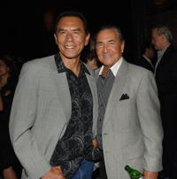 Wes Studi and August Schellenberg at the after party of the Los Angeles premiere of "Bury My Heart At Wounded Knee."