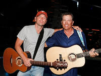 Musician Kenny Chesney and George Strait at the rehearsals of the 43rd Academy of Country Music Awards in Nevada.