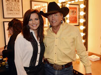 Martina McBride and George Strait at the Cowboy Rides Away 2012-2014 final tour.