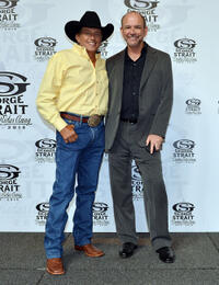 George Strait and Louie Messina at the Cowboy Rides Away 2012-2014 final tour.