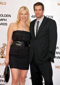 Laura Prepon and Geoff Stults at the Golden Nymph awards ceremony.