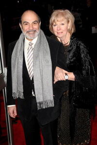 David Suchet and Sheila Ferris at the world premiere of "The Bank Job."