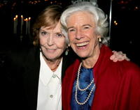 Anne Meara and Frances Sternhagen at the after party of the opening night of "Seascape."