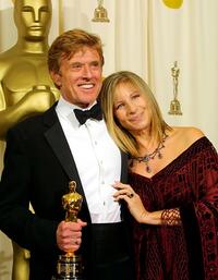 Barbra Streisand and Robert Redford at the 74th Academy Awards.