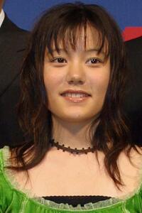 Anne Suzuki at an press conference to promote "Initial D."