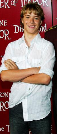 Jeremy Sumpter at the grand opening of "The Twilight Zone Tower of Power ride."