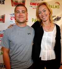 Brian Steidle and Annie Sundberg at the screening of "The Devil Came on Horseback" during the CineVegas Film Festival.