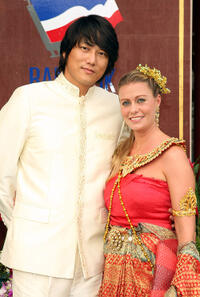 Kang Sung and publicist Charlotte Dodson at the "Thai Night" event during the Bangkok International Film Festival 2009.