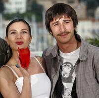 Hatice Aslan and Ahmet Rifat Sungar at the photocall of "Three Monkeys" during the 61st International Cannes Film Festival.