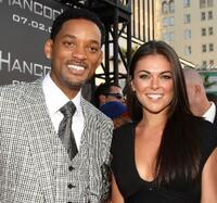 Will Smith and Serinda Swan at the premiere of "Hancock."
