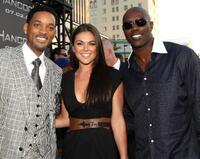Will Smith, Serinda Swan and Terrell Owens at the premiere of "Hancock."