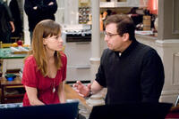 Hilary Swank and director Richard LaGravenese on the set of "P.S. I Love You."