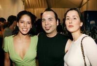Ana Claudia Talancon, Louis Verdad and Anna Getty at the Mercedes-Benz Fashion Week.