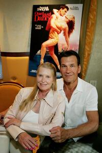 Lisa Niemi and Patrick Swayze at the Video Software Dealers Association's Annual home video convention.
