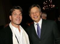 Patrick Swayze and Michael York at the Hallmark Channel's TCA Press Tour party.