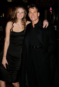 Tamsin Egerton and Patrick Swayze at the UK premiere of "Keeping Mum."