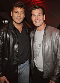 Steven Bauer and Patrick Swayze at the after party of the premiere of "The Lost City."