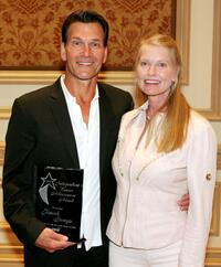 Patrick Swayze and Lisa Niemi at the Independent Career Achievement Award.