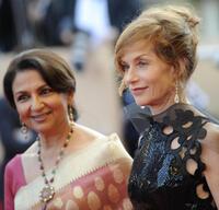 Sharmila Tagore and Isabelle Huppert at the screening of "Vengeance" during the 62nd Cannes Film Festival.