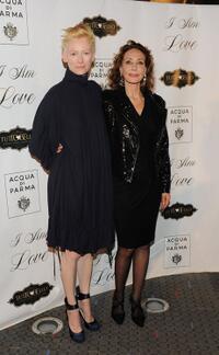 Tilda Swinton and Marisa Berenson at the New York premiere of "I Am Love."