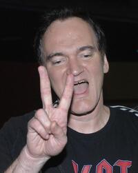 Quentin Tarantino at the Philippine theater in Manila to deliver a lecture on movie-making.