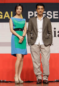 Tang Wei and Takeshi Kanashiro at the gala presentation of "Wu Xia" during the Busan International Film Festival.