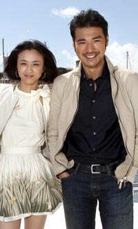 Tang Wei and Takeshi Kanashiro at the portrait session of "Wu Xia" during the 64th Annual Cannes Film Festival.