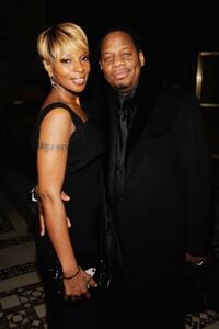 Mary J. Blige and Kendu Isaacs at the amfAR New York gala.