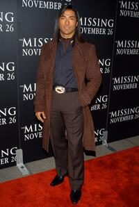 Jay Tavare at the premiere of "The Missing."