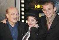 Director Volker Schloendorff, Katharina Thalbach and Dominik Horwitz at the German premiere of "Strajk."