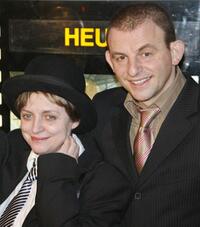 Katharina Thalbach and Dominik Horwitz at the German premiere of "Strajk."