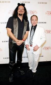 Penn Jillette and Teller at the gala premiere of "Criss Angel Believe."