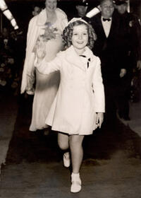 Shirley Temple at the premiere of "Wee Willie Winkie" in Hollywood, June 26, 1937.