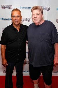 Jay Thomas and George at the Sirius XM Annual Celebrity Fantasy Football Draft in New York.