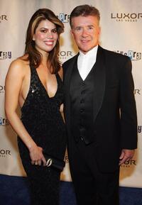 Alan Thicke and his wife Tanya Callau at the opening night performance of the Broadway musical "Hairspray."