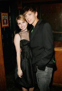 Emma Roberts and Max Thieriot at the after party of the premiere of "Nancy Drew."
