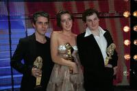James Thierree, Sara Giraudeau and Julien Cottereau at the "Molieres theatre awards ceremony."