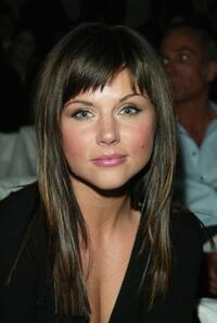 Tiffani-Amber Thiessen at the Badgley Mischka Fall/Winter 2003 Collection fashion show.
