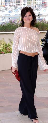 Tiffani-Amber Thiessen at the 55th International Film Festival, attends a photocall for new film "Hollywood Ending."