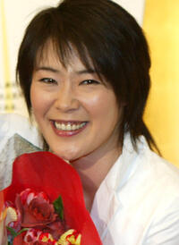 Shinobu Terajima at the photocall of "L'homme du Train" in Tokyo.