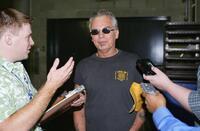 Billy Bob Thornton at the start of the 2005 Major League Baseball Legends and Celebrity game at Comerica Park.