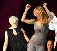 Uma Thurman and Annie Lennox at the Nobel Peace Prize Concert in Oslo.