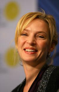 Uma Thurman at the press conference of Nobel Peace Prize Concert in Oslo.