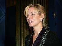 Uma Thurman at the press conference of Nobel Peace Prize Concert in Oslo.